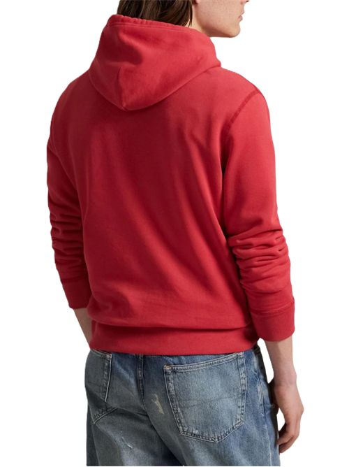 Felpa uomo Hoodie Rosso Polo Ralph Lauren | 710766778102SUNRISE RED